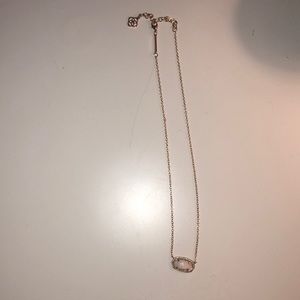 kendra scott rose gold and opal necklace